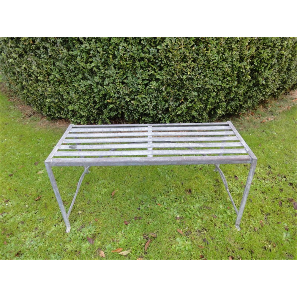 Galvanised Bench/Coffee Table | Waterperry Gardens - Oxfordshire Garden ...